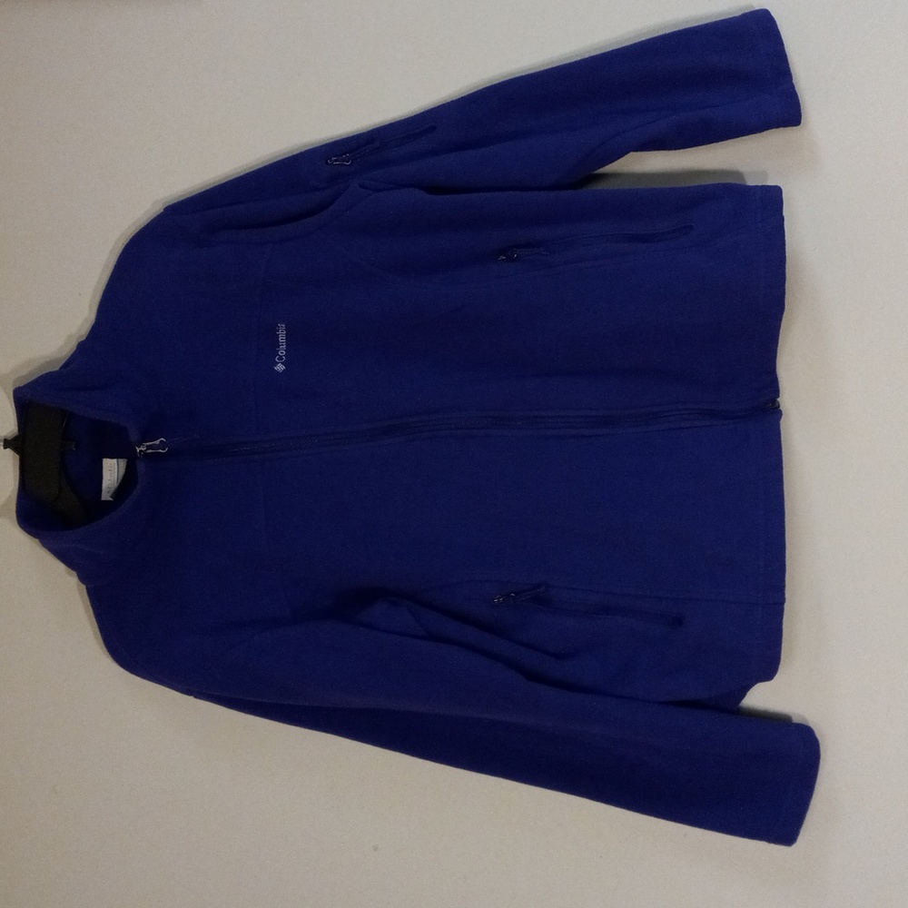Purple Columbia Long Sleeve, Zip Up, With Pockets Sweatshirt